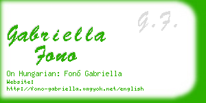 gabriella fono business card